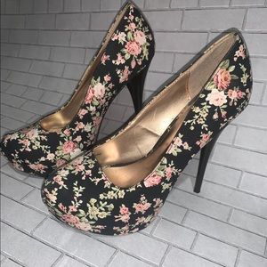 Charlotte Russe floral heels